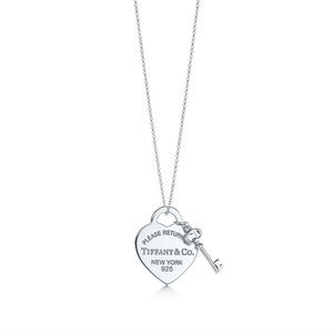 Tiffany & Co. Return To Tiffany Heart Tag with Key Silver Pendant Necklace